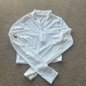 SHEIN White Zip-Up Jacket